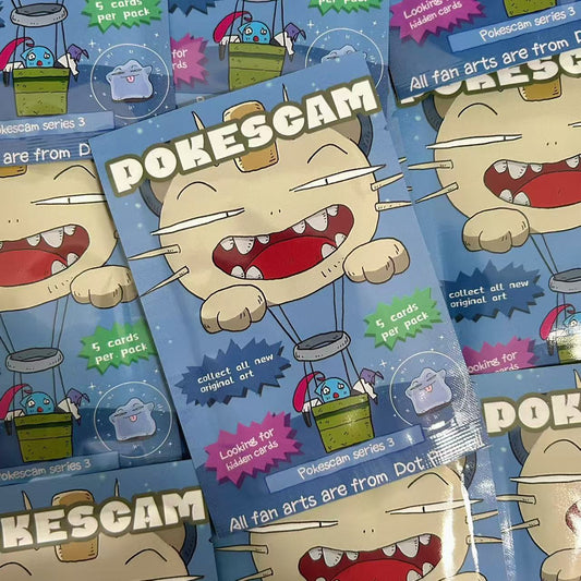 Pokescam 3 custom card pack dot punwell fan art